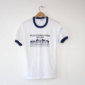 Vintage Braintree Cooperative Bank T Shirt Medium